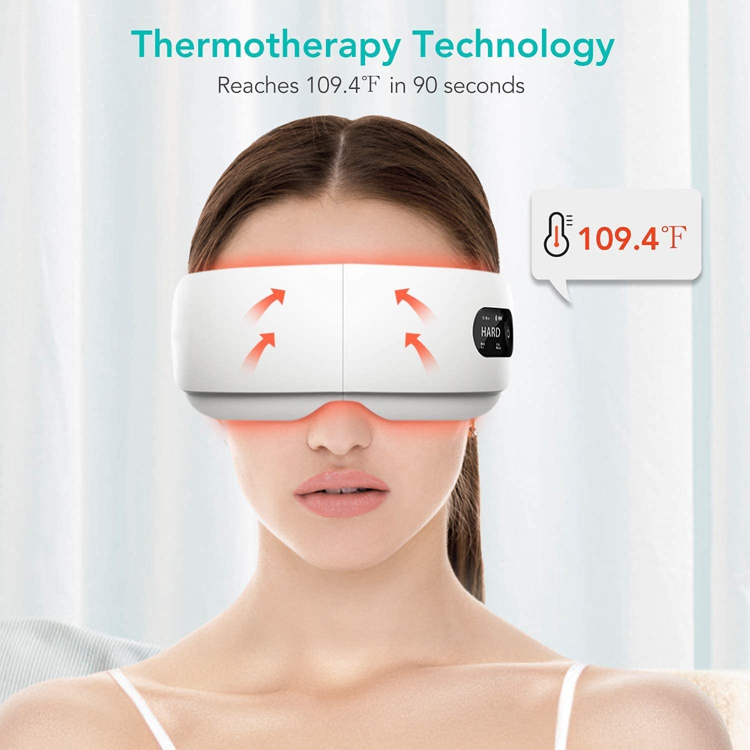 Naipo lunettes de massage avec chaleur, extension de fauteuil de massage, rechargeables, vibration de compression