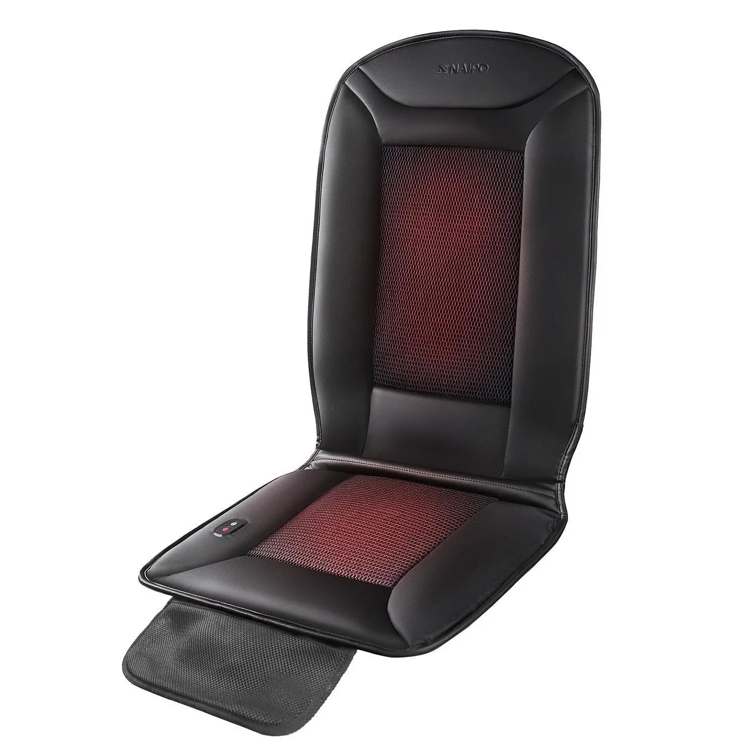 Housse de siège de coussin de siège de voiture Naipo avec fonction de chauffage et de ventilation et housse respirante portable en cuir PU en maille 3D pour chaise de bureau à domicile de voiture, utilisation toute l'année