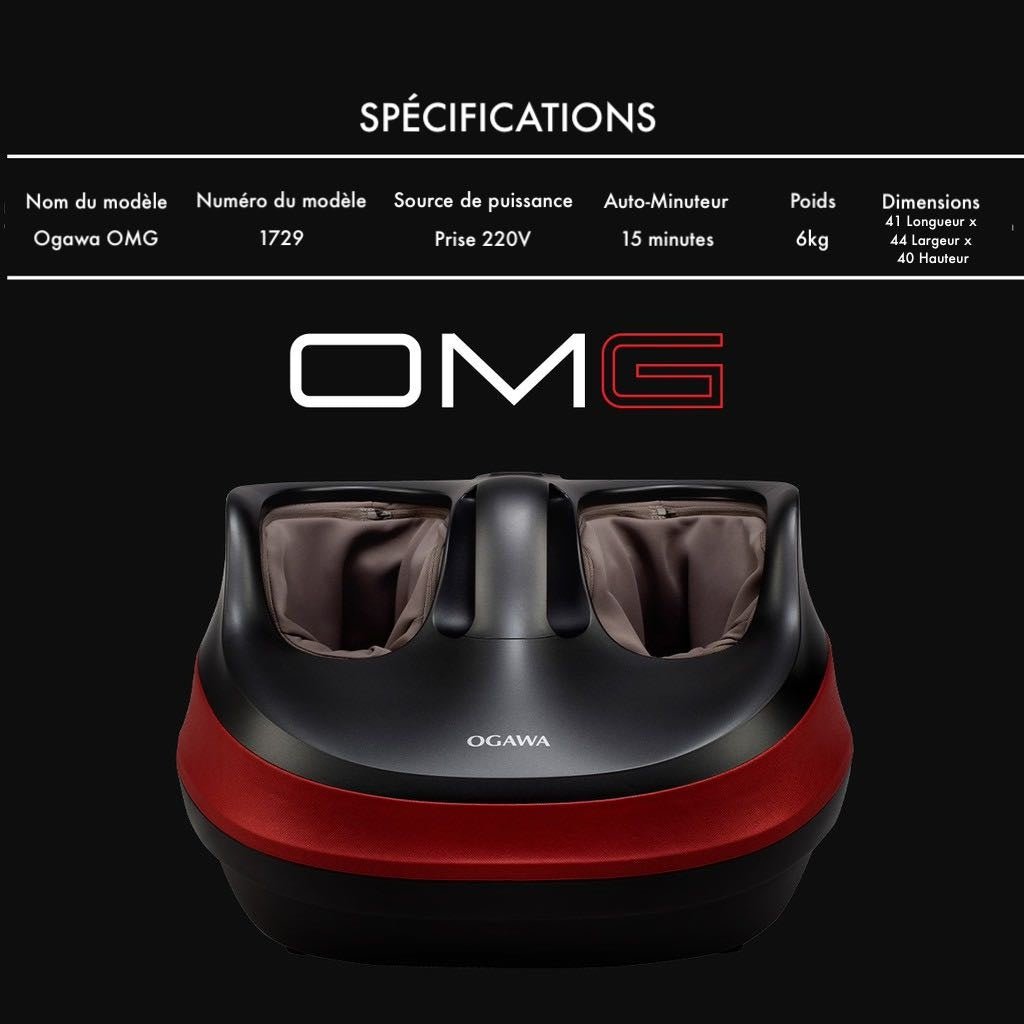 OGAWA Masseur de Pieds Électrique – Relaxation et Soulagement Instantané