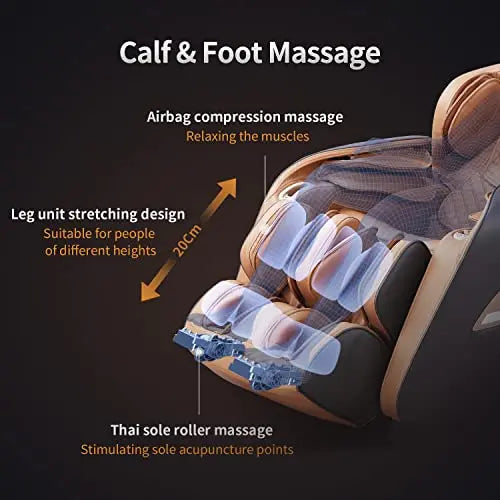 Fauteuil de massage ASPRIA Fauteuil inclinable Shiatsu Zero-Gravity pour massage complet du corps, fauteuil de massage électrique avec fonction thermique, techniques de massage bionique, USB, Bluetooth, fauteuil de relaxation pour la maison et le bureau