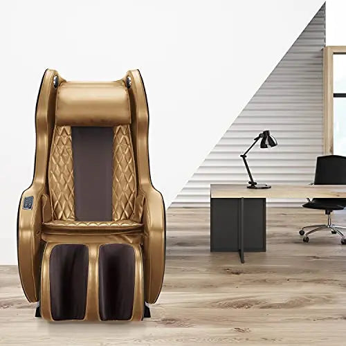 Fauteuil de massage Aspria, fauteuil de massage ergonomique avec différents programmes de massage, fauteuil inclinable électrique avec Bluetooth, fauteuil de relaxation, siège de massage peu encombrant pour la maison et le bureau (Marron)