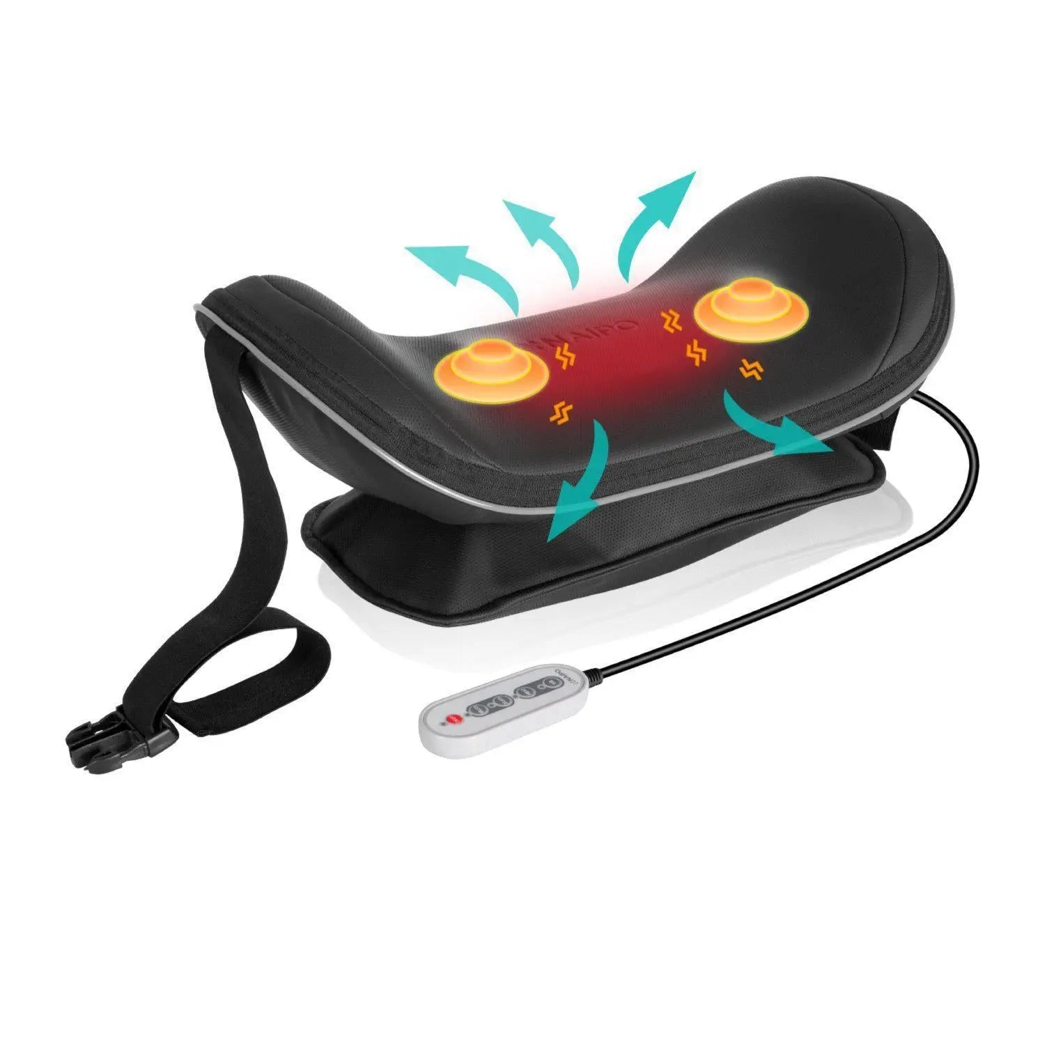 NAIPO Appareil de massage du dos, colonne vertébrale lombaire, fonction de chauffage & vibration, LWS