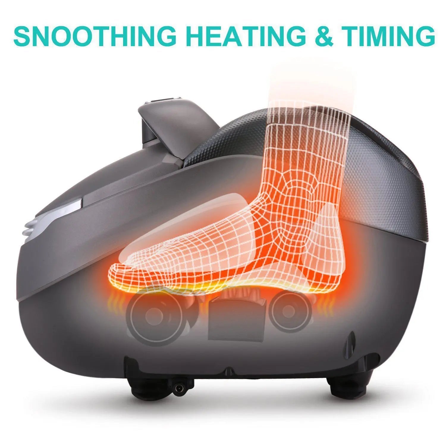 Masseur de pieds Naipo Shiatsu avec fonction de chaleur, compression d'air des rouleaux de pétrissage