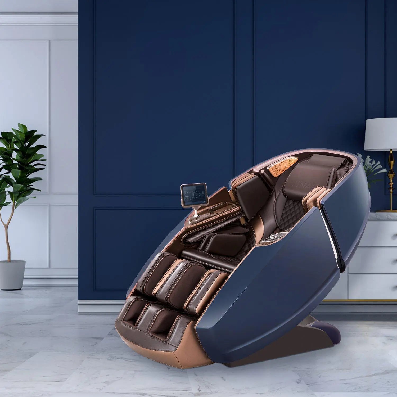 NAIPO 4D FAUTEUIL DE MASSAGE HAUT DE GAMME, DESIGN DE CAPSULE SPATIALE, TABLETTE INTÉGRÉE, ZÉRO GRAVITÉ